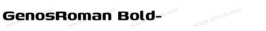 GenosRoman Bold字体转换